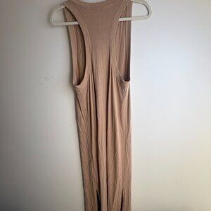 Women's Lululemon Refresh Maxi Dress II Side Slit Light Brown size 4